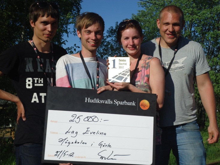 Visar vinnande laget som vann dressintävlingen 2012