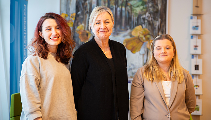 Melis Temel, Agneta Morelli och Karin Eriksson är involverade i WP8. Foto: Anna Sällberg