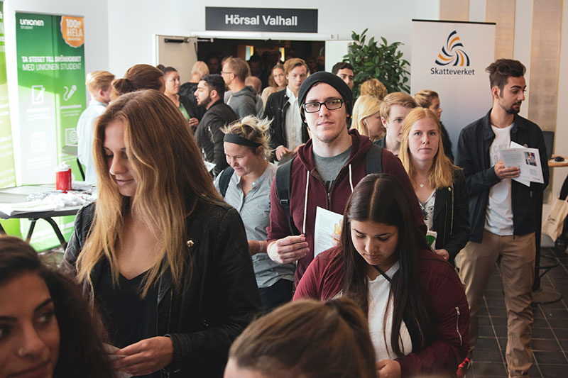 Students at the University of Gävle 2017