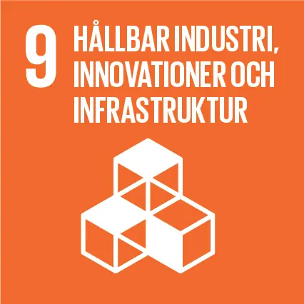 Ikon för FN:s globala mål 9 Hållbar industri, innovationer och infrastruktur