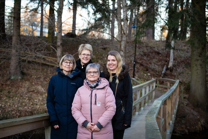 Kristina Jansson, Louise Löf, Elisabeth Persson och Anna Danhard. Kliniska adjunkter. Fotade till reportage i LEVE! våren 2020.
