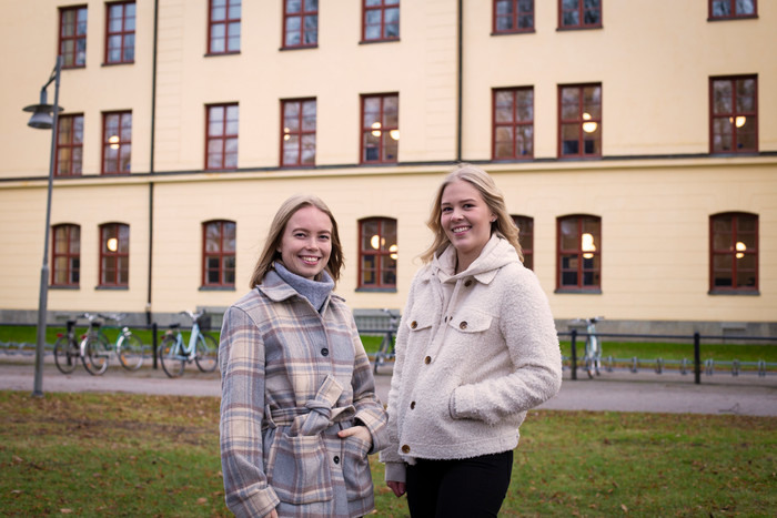 Linn Gäfvert och Tilda Mogren, civilingenjörsstudenter.